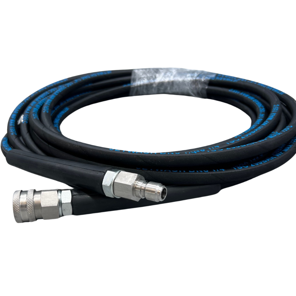 Astrox 3/8" Midi Quick Release 2 Wire High Pressure Rubber Hose - 400bar - Commercial Cleaning Machines Ltd