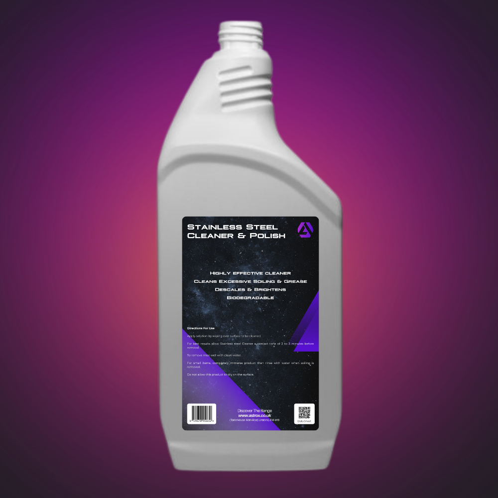 Astrox Stainless Steel Cleaner & Polish - 750ml Spray - Commercial Cleaning Machines Ltd