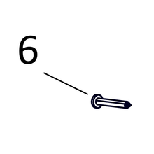 Truvox 90-0852-0000 3.5 x 25 self tapping screw - parts diagram
