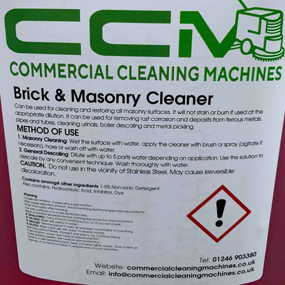CCM Brick and Masonry Cleaner - 5 Litres - Clean and Restore Masonry Surfaces