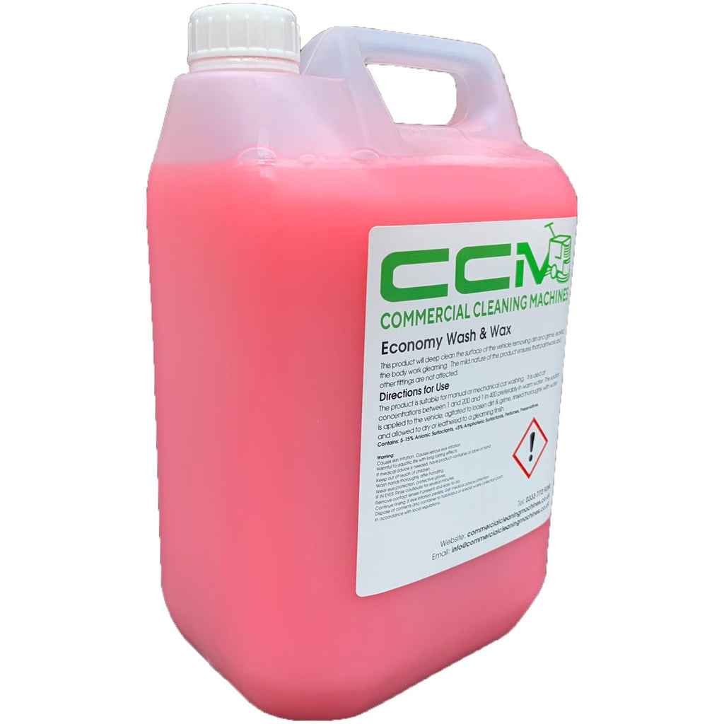 CCM Economy Wash and Wax - 5 Litres - Cleans and Waxes In One Solution