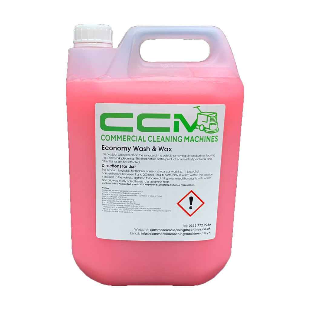 CCM Economy Wash and Wax - 5 Litres - Cleans and Waxes In One Solution
