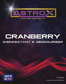 Astrox Cranberry Disinfectant and Deodouriser - 5 Litres - Commercial Cleaning Machines Ltd