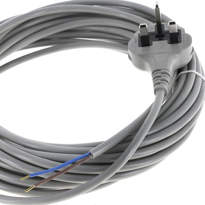 Grey 10m Mains Power Cable For Sebo Vacuum Cleaners - 10m - Commercial Cleaning Machines Ltd