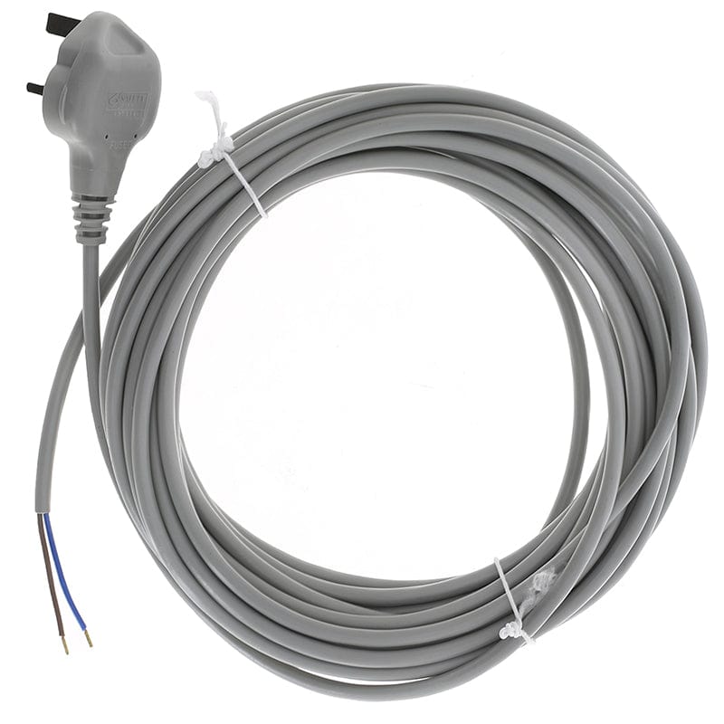 Grey 10m Mains Power Cable For Sebo Vacuum Cleaners - 10m - Commercial Cleaning Machines Ltd