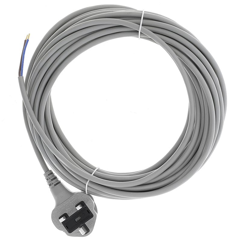 Grey 10m Mains Power Cable For Sebo Vacuum Cleaners - 10m - Commercial Cleaning Machines Ltd