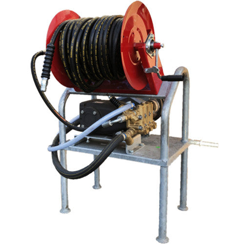 Maxflow Industrial PTO Pressure Washer - 25 LPM 250 Bar Hawk Pump & 2:1 Gearbox + 30M Reel
