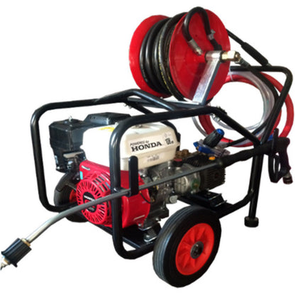 Maxflow Semi-Industrial Pressure Washer - Honda GX200 14 LPM Cage Frame + 20M Reel (Electric Start)