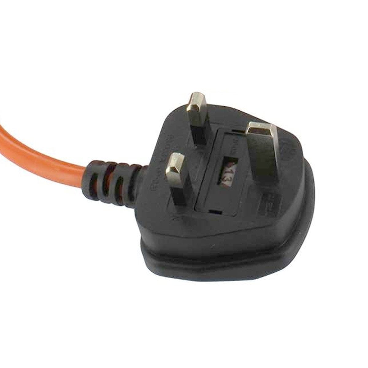 High Visibility Orange Mains Power Cable For Sebo Vacuum Cleaners - 12m - Commercial Cleaning Machines Ltd