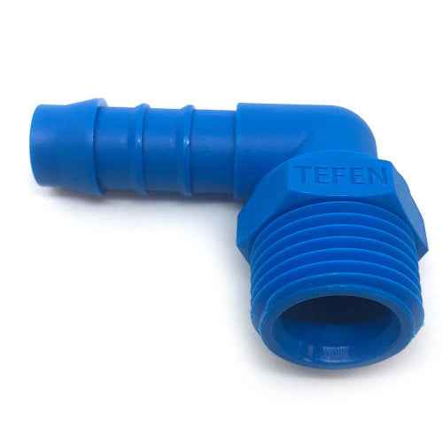 1/2" Male Thread 1/2" Barb Plastic 90 Degree Hose Tail