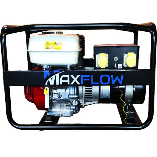 Maxflow Industrial Petrol Generator + AVR– Honda GX390 Engine 5.5 kVA Large Frame