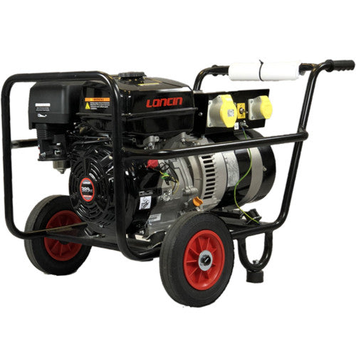 Maxflow Industrial AVR Petrol Generator – Loncin G340 Engine 5.5 kVA Trolley Frame