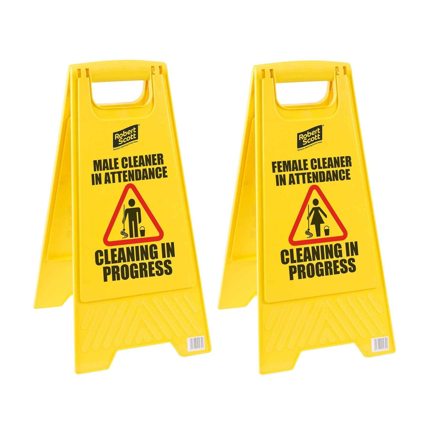 Male/Female Attendant Standard Safety Floor Sign - Box of 5