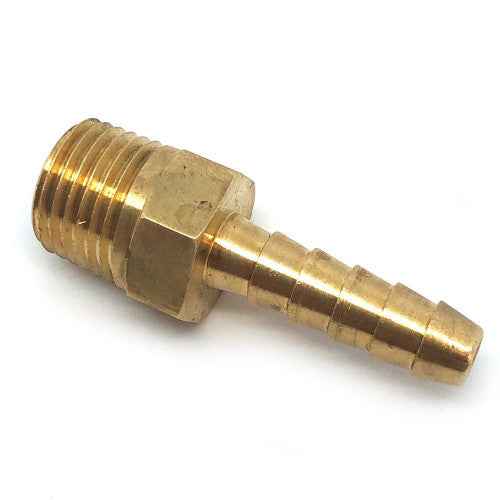 1/4" Male - 1/4" (6mm) Brass Hosetail