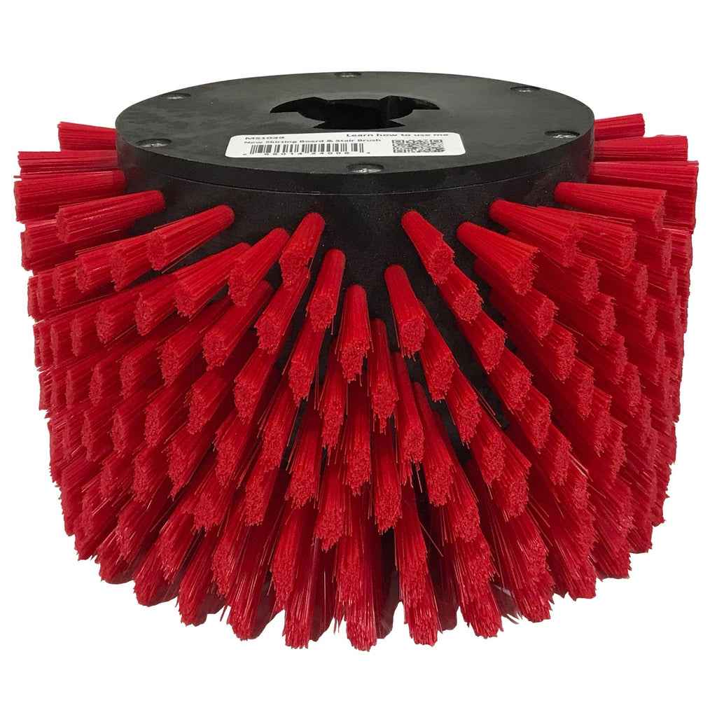 Motor Scrubber Red Stair and Baseboard Medium Duty Brush