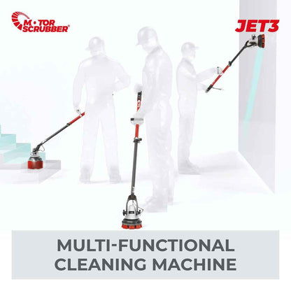 MotorScrubber Jet3 - Portable, Powerful, Commercial Scrubber With Water Pump For Hard To Clean Areas