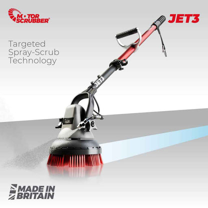MotorScrubber Jet3 - Portable, Powerful, Commercial Scrubber With Water Pump For Hard To Clean Areas