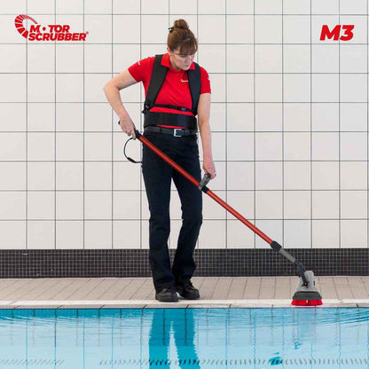 MotorScrubber M3M - Portable, Powerful, Commercial Scrubber For Hard To Clean Areas - 70cm - 140cm Handle