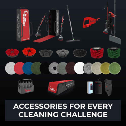 MotorScrubber M3M - Portable, Powerful, Commercial Scrubber For Hard To Clean Areas - 70cm - 140cm Handle