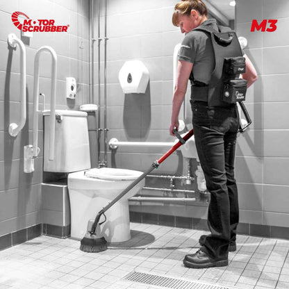 MotorScrubber M3M - Portable, Powerful, Commercial Scrubber For Hard To Clean Areas - 70cm - 140cm Handle