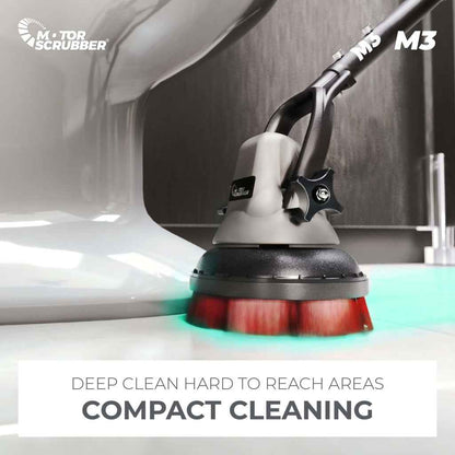 MotorScrubber M3M - Portable, Powerful, Commercial Scrubber For Hard To Clean Areas - 70cm - 140cm Handle