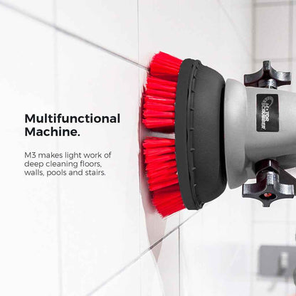 MotorScrubber M3M - Portable, Powerful, Commercial Scrubber For Hard To Clean Areas - 70cm - 140cm Handle