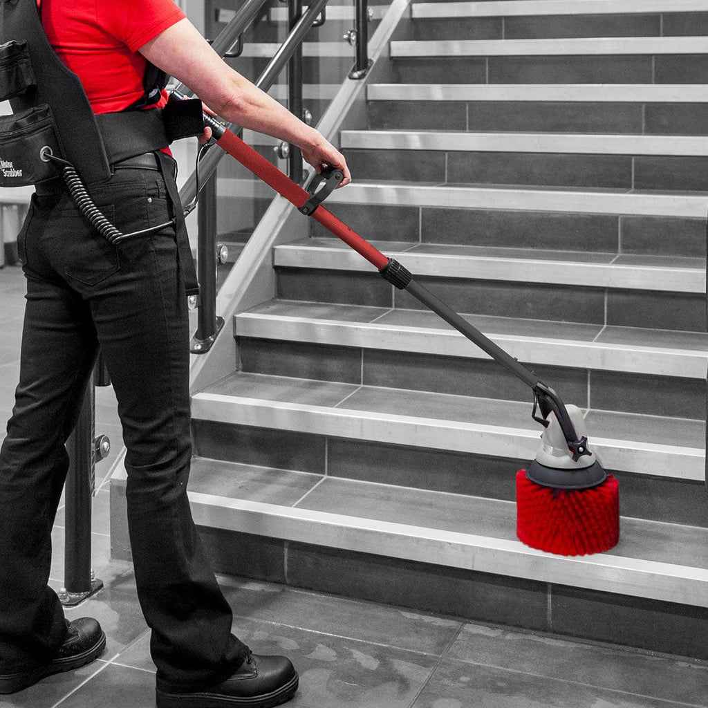MotorScrubber M3S - Portable, Powerful, Commercial Scrubber For Hard To Clean Areas - 38cm Handle
