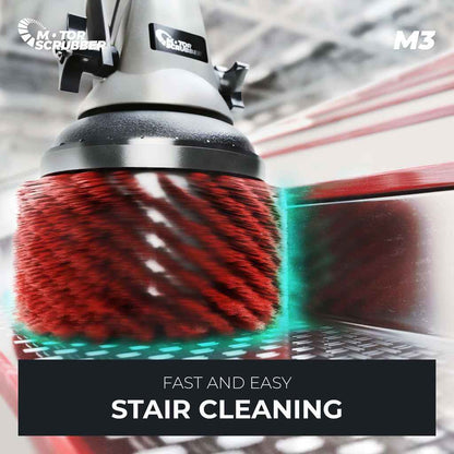MotorScrubber M3S - Portable, Powerful, Commercial Scrubber For Hard To Clean Areas - 38cm Handle