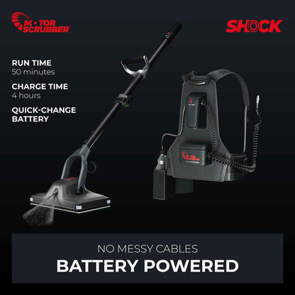 MotorScrubber Shock Starter Kit - Oscillating Deep Cleaner - No Battery Backpack