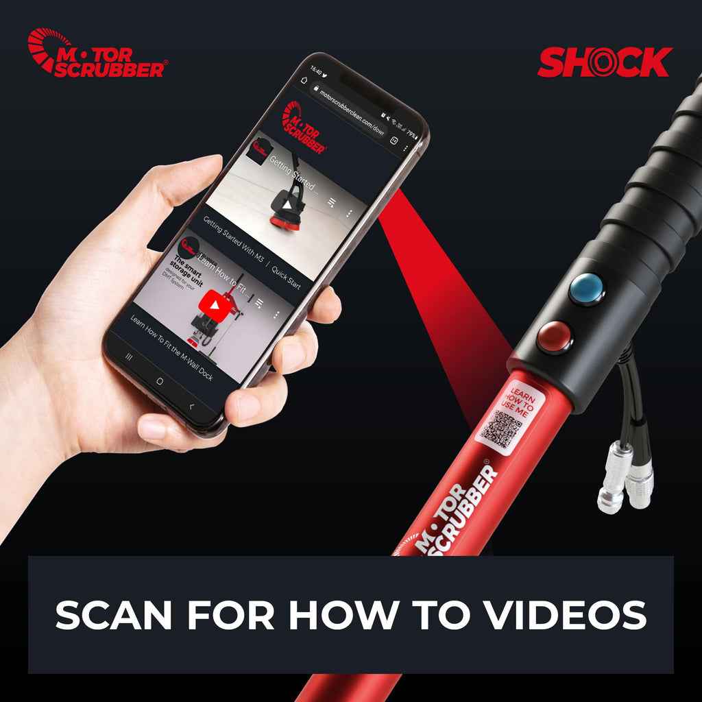 MotorScrubber Shock Starter Kit With Battery Backpack - Oscillating Deep Cleaner