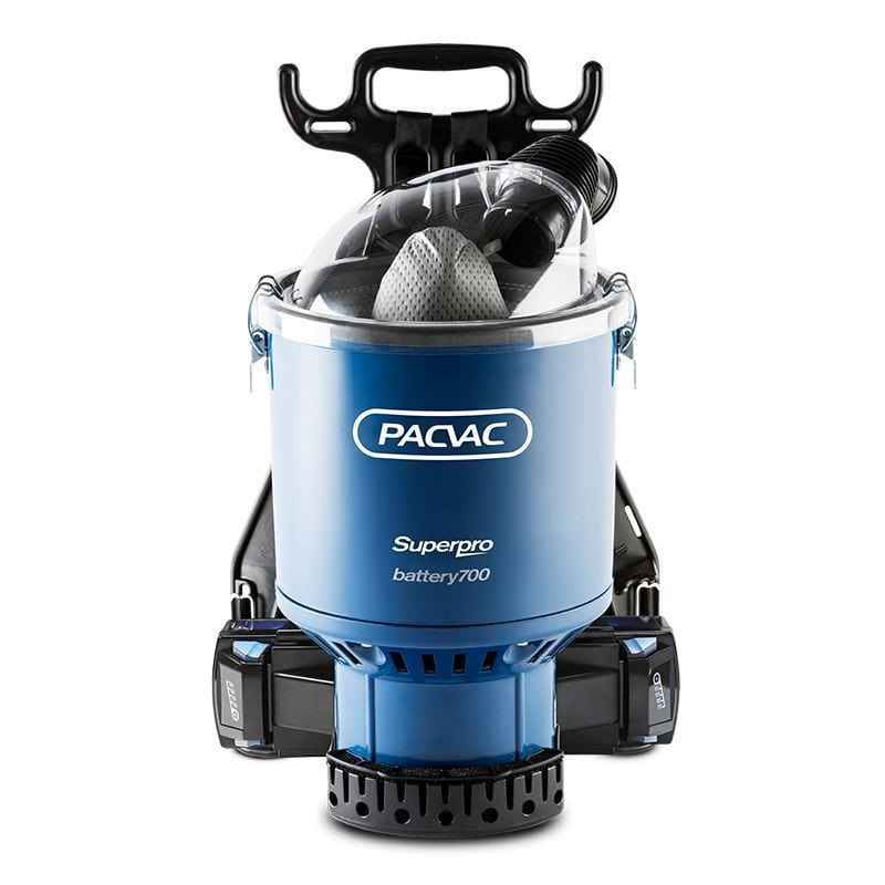 Pacvac SuperPro 700 Commercial Back Pack Vacuum Cleaner - Battery Powered