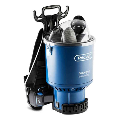 Pacvac SuperPro 700 Commercial Back Pack Vacuum Cleaner - Battery Powered