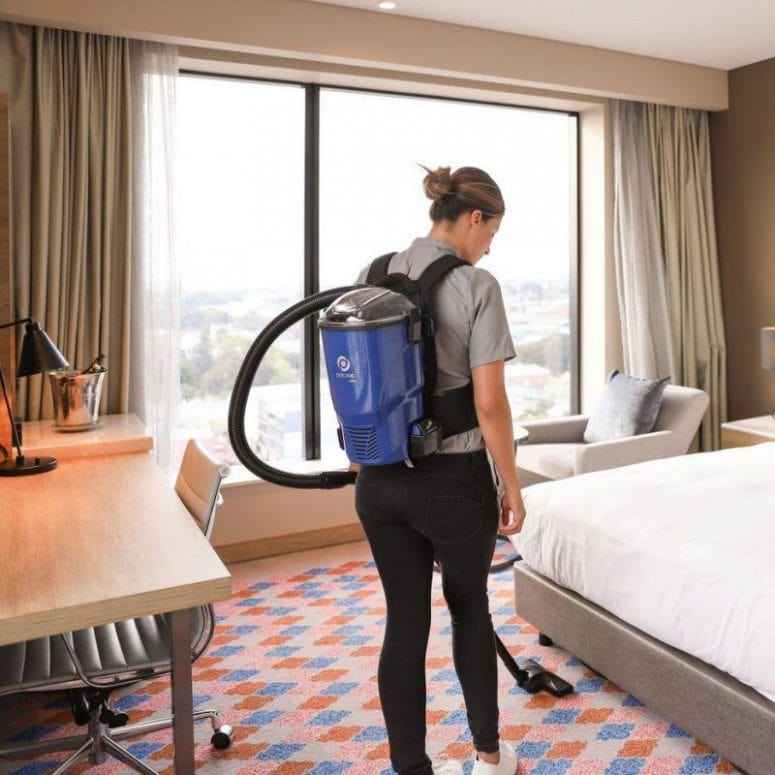 Pacvac Velo Commercial Back Pack Vacuum Cleaner - Lightweight, Battery Powered