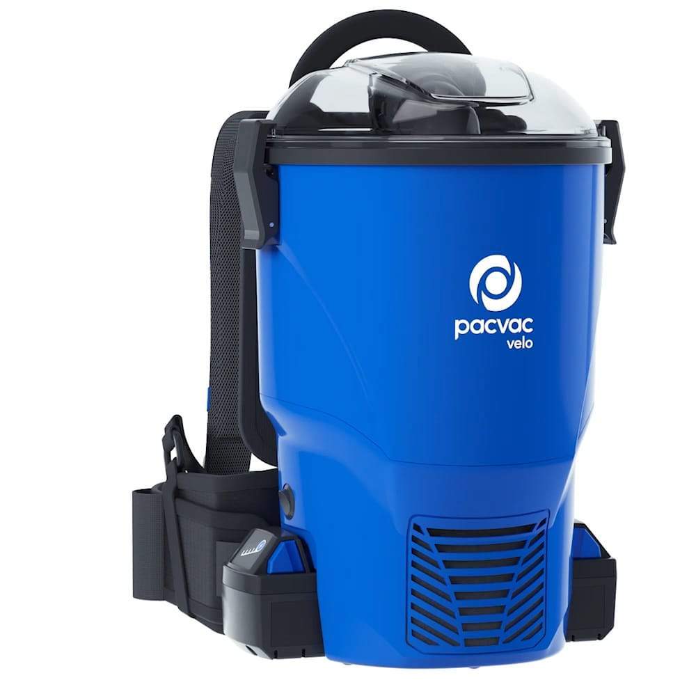Pacvac Velo Commercial Back Pack Vacuum Cleaner - Lightweight, Battery Powered - Commercial Cleaning Machines Ltd