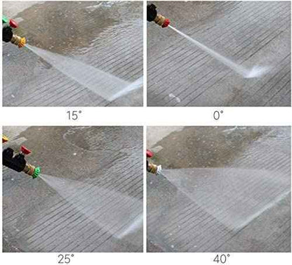 Pressure Washer QR Spray Nozzle Tip Set 1/4 Quick Release - Pack of 5