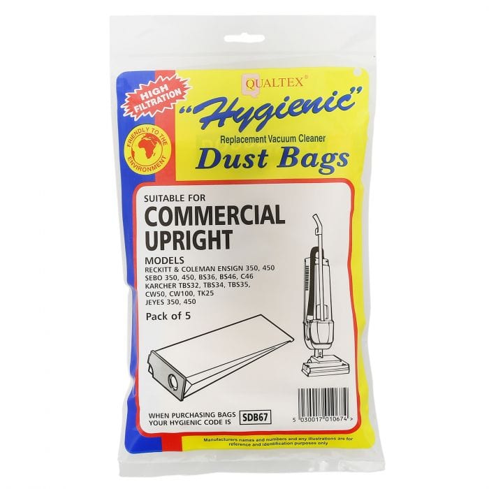Sebo BS36 BS46 Vacuum Cleaner Paper Bag - 1055 (Pack Of 5) - Commercial Cleaning Machines Ltd