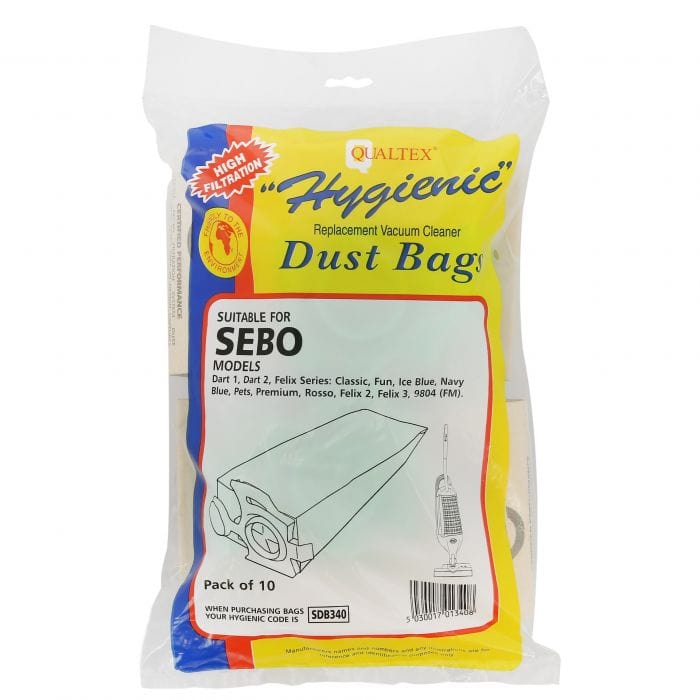 Sebo Felix Dart Vacuum Cleaner Paper Bag - 7029 (Pack Of 10) - Commercial Cleaning Machines Ltd