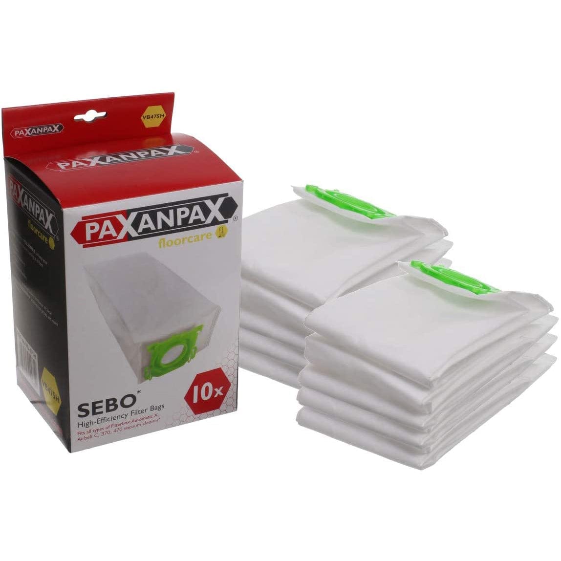Sebo X1 X4 X7 Range - Microfibre Dustbags suitable for ALL X series models - Pack of 10 - Commercial Cleaning Machines Ltd