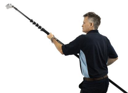 SkyScraper Roof Cleaning Package with Telescopic Pole, 24ft - 34ft Options