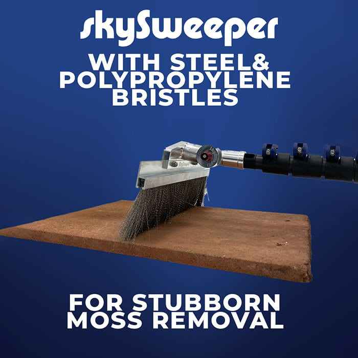 skySweeper Roof Cleaning Brush With Steel Bristles / Steel & Polypropylene Bristles