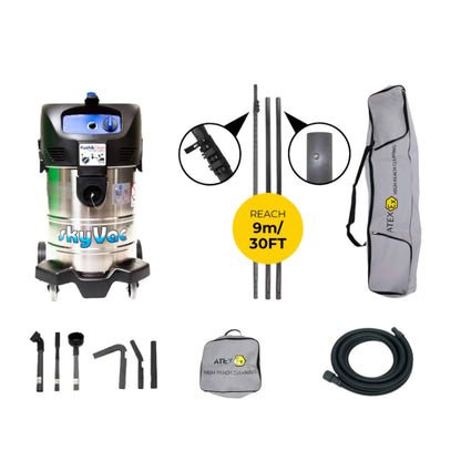 skyVac Atex A37 With High Suction Atex Certified Carbon Fibre Pole Set
