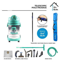 skyVac Hygenie H Class High Reach Vacuum With Telescopic Suction Poles - Commercial Cleaning Machines Ltd