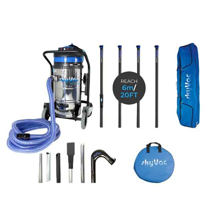 skyVac Industrial 85 With High Reach Pole Set - Triple Motor Machine With Upto 40ft Reach