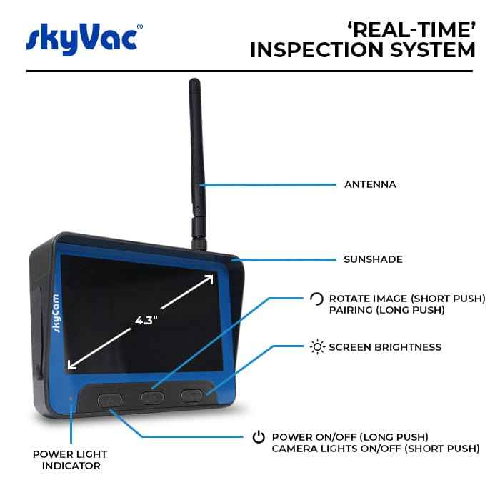 skyVac Real Time Inspection System - Gutter Inspection Camera