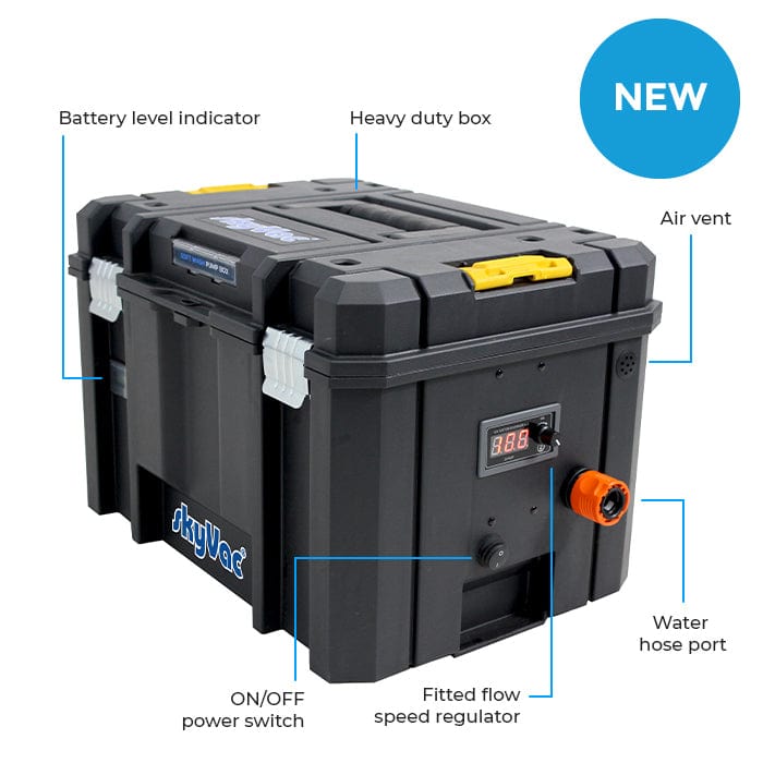 skyVac Soft Wash Pump Box - Chemical and Bleach Pump - Commercial Cleaning Machines Ltd