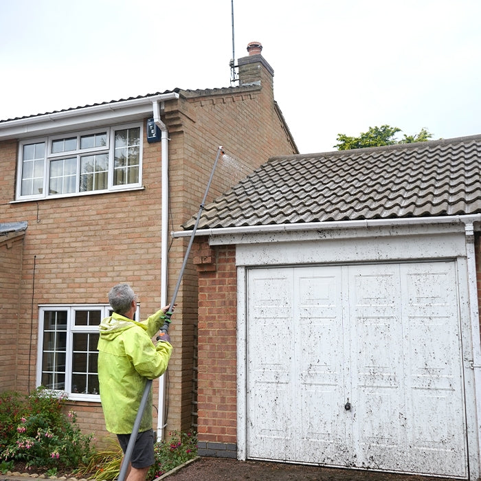 skyVac Softwash Applicator - Carbon Fibre Water Fed Pole System - Commercial Cleaning Machines Ltd