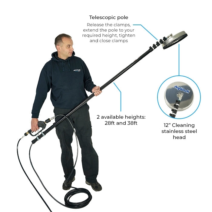 skyWash Roof Cleaning System - Premium Pole and Surface Cleaner - Commercial Cleaning Machines Ltd