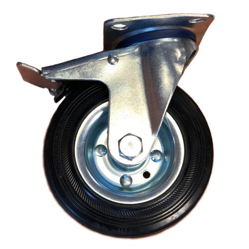 Swivel Braked Castor [Wheel Diameter = 125, Tyre Width = 37.5mm, Height = 152mm]
