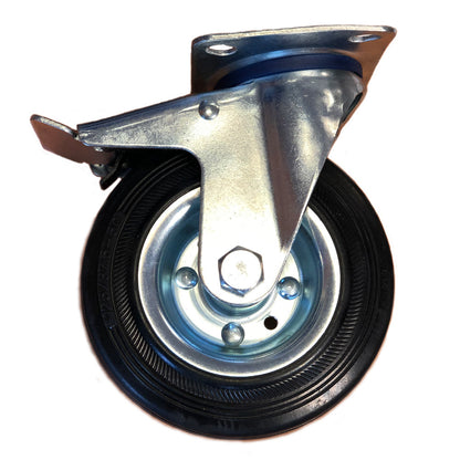 Swivel Braked Castor [Wheel Diameter = 125, Tyre Width = 37.5mm, Height = 152mm]