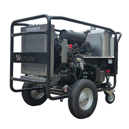 Maxflow Industrial Diesel Pressure Washer – Yanmar 3-Cylinder 35LPM 200 Bar Trolley Frame